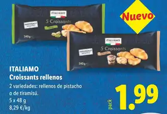 Lidl ITALIAMO Croissants rellenos oferta