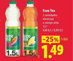 Lidl Fuze Tea oferta