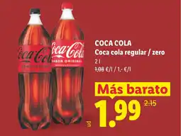 Lidl COCA COLA Coca cola regular / zero oferta
