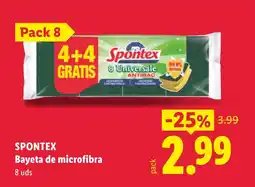 Lidl SPONTEX Bayeta de microfibra oferta