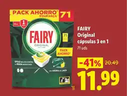 Lidl FAIRY Original cápsulas 3 en 1 oferta
