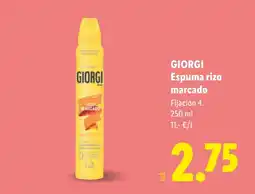 Lidl GIORGI Espuma rizo marcado oferta