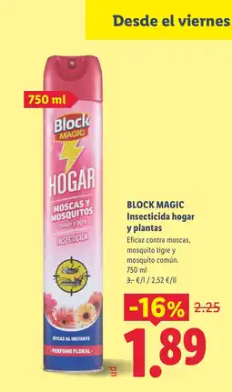 Lidl BLOCK MAGIC Insecticida hogar y plantas oferta
