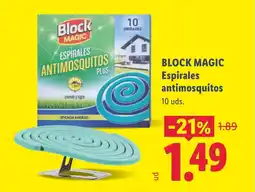 Lidl BLOCK MAGIC Espirales antimosquitos oferta