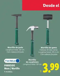 Lidl PARKSIDE Mazo / Martillo oferta