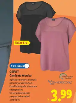 Lidl CRIVIT Camiseta técnica oferta