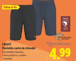 Lidl CRIVIT Pantalón corto de chándal oferta