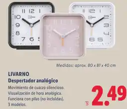 Lidl LIVARNO Despertador analógico oferta