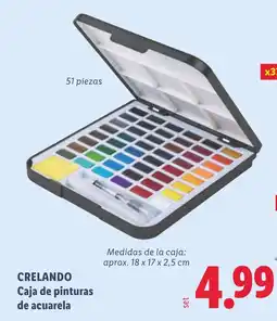 Lidl CRELANDO Caja de pinturas oferta