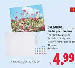 Lidl CRELANDO Pintar por números oferta