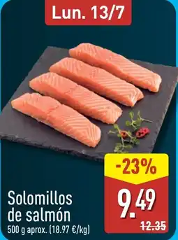 ALDI Solomillos de salmón oferta