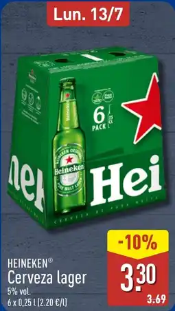 ALDI HEINEKEN Cerveza lager oferta