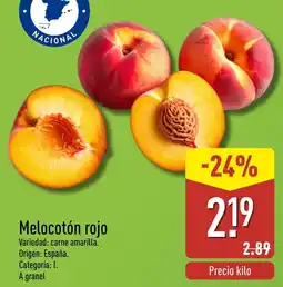 ALDI Melocotón rojo oferta