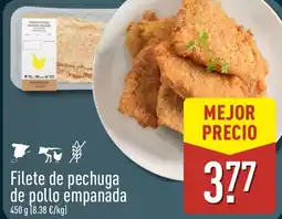 ALDI Filete de pechuga de pollo empanada oferta