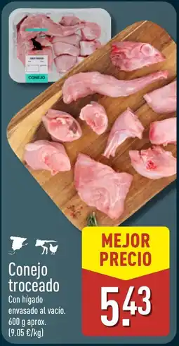ALDI Conejo troceado oferta