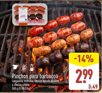 ALDI Pinchos para barbacoa oferta