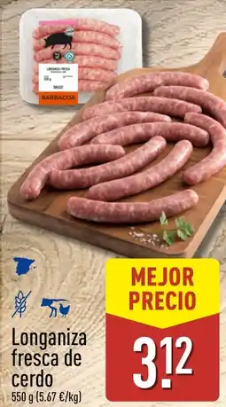ALDI Longaniza fresca de cerdo oferta