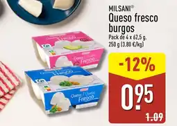ALDI MILSANI Queso fresco burgos oferta