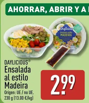 ALDI DAYLICIOUS Ensalada al estilo Madeira oferta