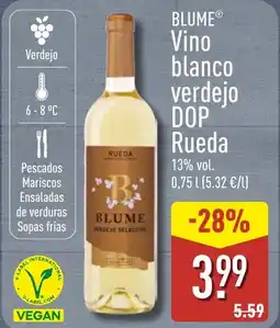 ALDI BLUME Vino blanco verdejo DOP Rueda oferta
