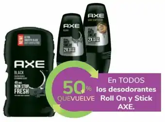 Carrefour 50% Quevuelve En Todos Los Desodoranes Roll On y Stick Axe oferta