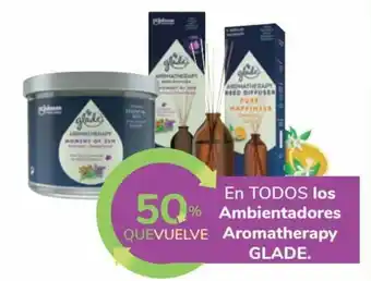 Carrefour 50% Quevuelve En Todos Los Ambientadores Aromatherapy Glade oferta
