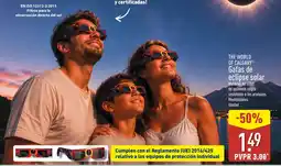 ALDI THE WORLD OF CALGARY Gafas de eclipse solar oferta