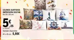 E.Leclerc Cojines surtidos impresión digital oferta