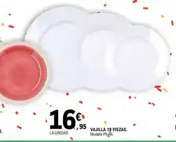 E.Leclerc Vajilla 18 piezas oferta