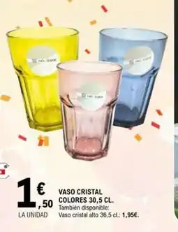 E.Leclerc Vaso cristal 50 colores oferta