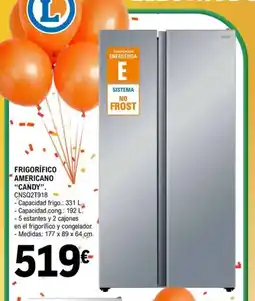 E.Leclerc CANDY Frigorífico americano oferta