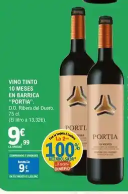 E.Leclerc PORTIA Vino tinto 10 meses en barrica oferta