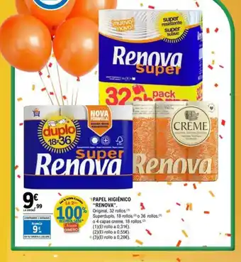 E.Leclerc RENOVA Papel higiénico oferta