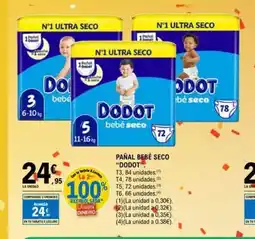E.Leclerc DODOT Pañal bebé seco oferta
