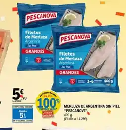 E.Leclerc PESCANOVA Merluza de argentina sin piel oferta