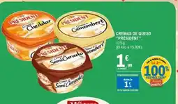 E.Leclerc PRÉSIDENT Cremas de queso oferta