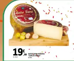 E.Leclerc CARLOS NAVAS Queso gran reserva oferta