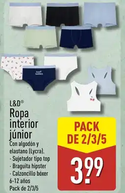 ALDI L&D Ropa interior júnior oferta