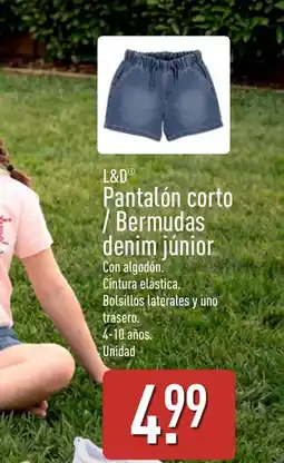 ALDI L&D Pantalón corto / Bermudas denim júnior oferta
