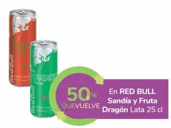 Carrefour 50% Quevuelve En Red Bull Sandía y Fruta Dragón Lata 25 cl oferta