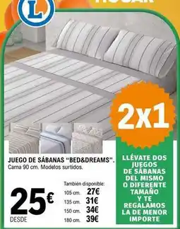 E.Leclerc Bed & dreams - juego de sábanas oferta