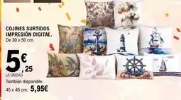 E.Leclerc Cojines surtidos impresión digital oferta