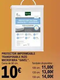 E.Leclerc Savel - protector impermeable transpirable rizo microfibra oferta