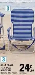 E.Leclerc Silla playa fija baja alu/textil oferta