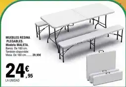 E.Leclerc Muebles resina plegables modelo maleta oferta