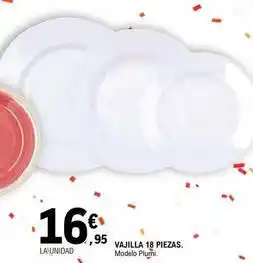 E.Leclerc Vajilla 18 piezas oferta