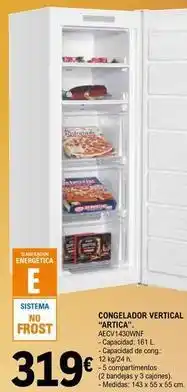 E.Leclerc Artica - congelador vertical oferta