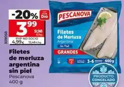 Dia Pescanova - filetes de merluza argentina sin piel oferta