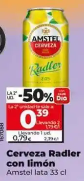 Dia Amstel - cerveza radler con limón oferta