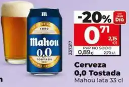 Dia Mahou - cerveza 0,0 tostada oferta